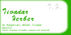 tivadar herber business card